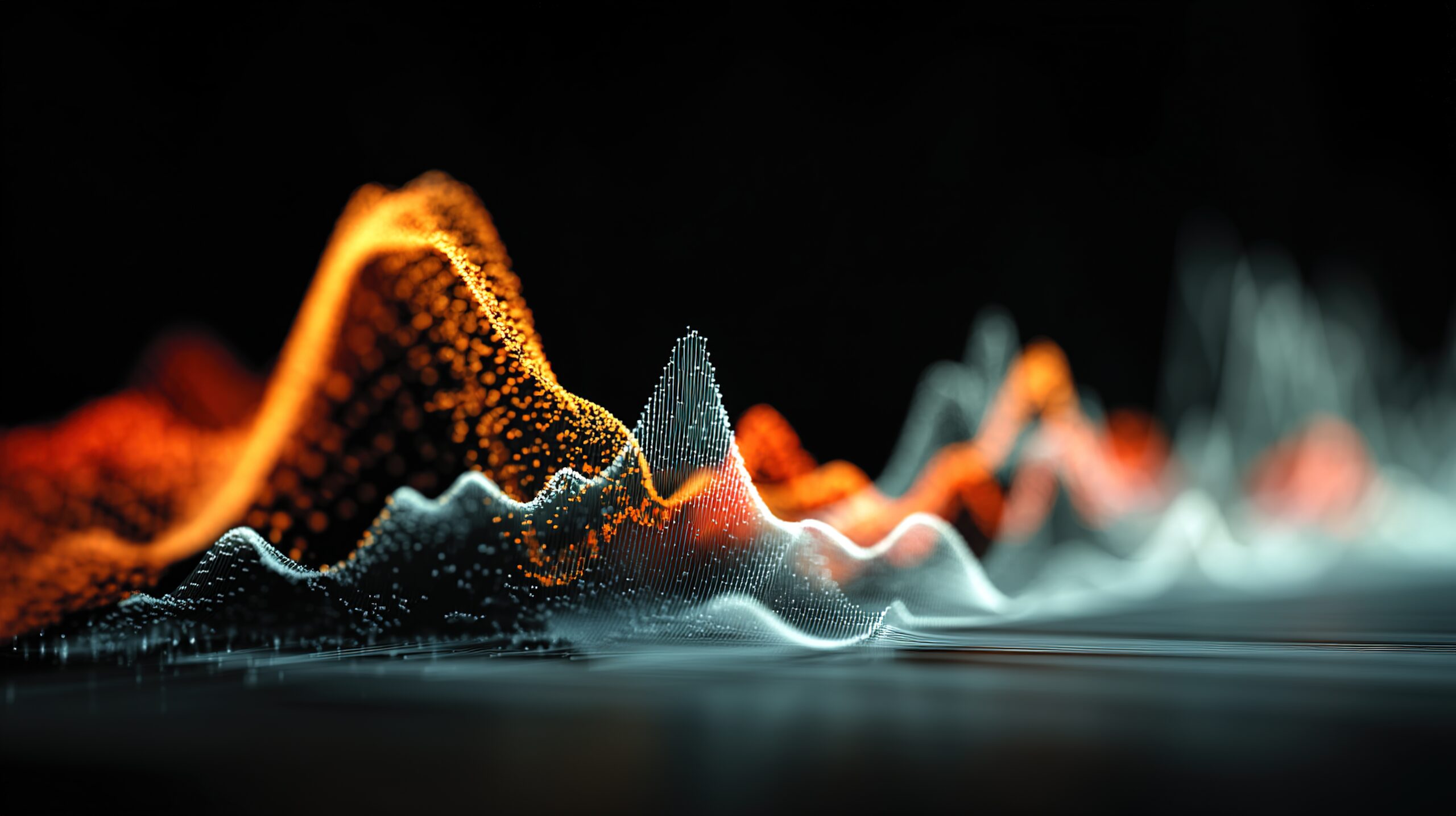 Modern glowing candlestick chart in gold and black colors, abstract financial data visualization with directional lighting for trading and investment concept.